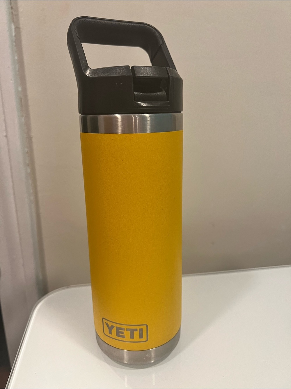 Yeti Stainless Steel Silver Travel Mug Bottom View